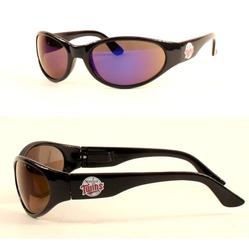 Minnesota Twins Sunglasses - Black Solid Style - 12 Pair For $60.00 - Wholesale Minnesota Twins Products - Twins Merchandise