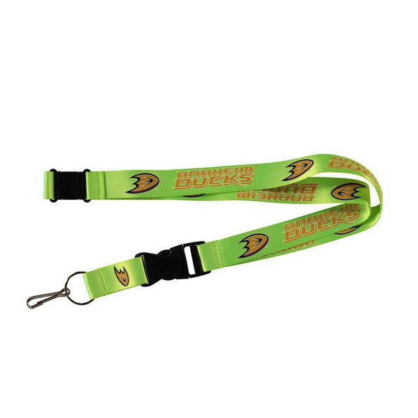 Anaheim Ducks Lanyards - Premium 2-Sided FULL Neon - 12 For $24.00 - Anaheim Ducks