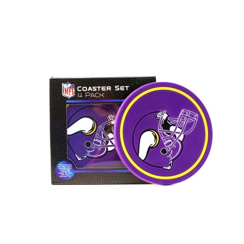 Minnesota Vikings Coasters - 4Pack PVC Coaster Sets - 12 Sets For $36.00 - Wholesale Minnesota Vikings Products - Vikings Merchandise