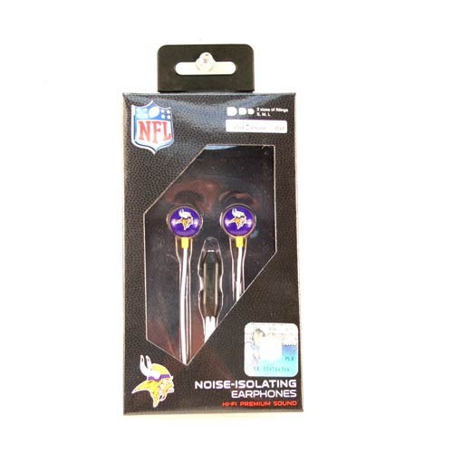 Minnesota Vikings Headphones - The MICRO Line - Earbuds With Microphone - $5.00 Each - Wholesale Minnesota Vikings Products - Vikings Merchandise