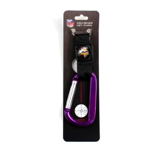 Minnesota Vikings Keychain - 6" Navi-Biner Style Keychain With Compass - 12 For $24.00 - Wholesale Minnesota Vikings Products - Vikings Merchandise