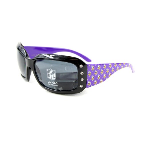 Minnesota Vikings Sunglasses - Ladies Bling Style - 12 Pair For $72.00 - Wholesale Minnesota Vikings Products - Vikings Merchandise