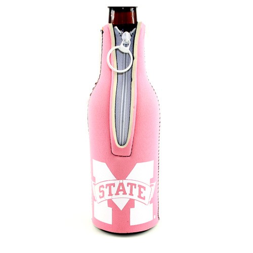 Mississippi State Bottle Huggies - Pink Zip Up Neoprene Huggies - 12 For $12.00 - Mississippi State