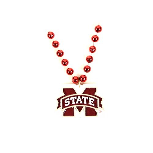 Mississippi State Bulldogs - 22" Team Beads With Medallion - $3.50 Each - Mississippi State