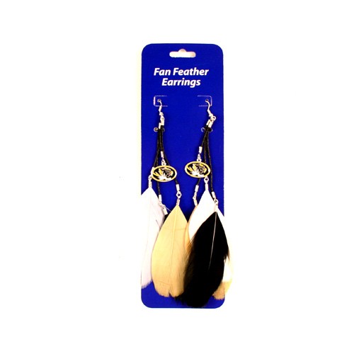 Missouri Tigers Earrings - Dangle Feather Style - $2.75 Per Pair - Missouri Tigers