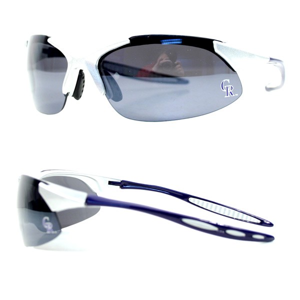Must Go - Colorado Rockies Sunglasses - Double Rimless Plastic Sport - 12 Pair For $48.00 - Wholesale Colorado Rockies Products - Rockies Merchandise 2