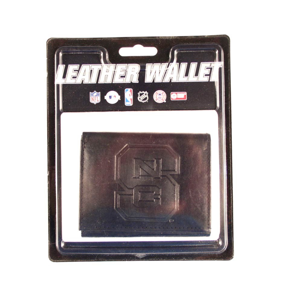 NC State Merchandise - Black Leather Tri-Fold Wallets - 12 For $84.00 - NC State