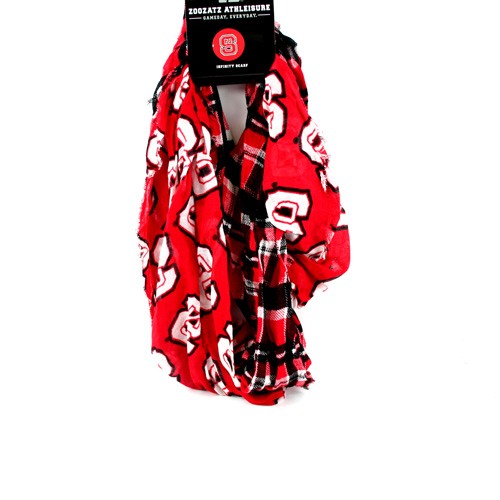 NC State Wolfpack Scarves  - Tartan Logo Infinity Scarves - 12 For $60.00 - NC State