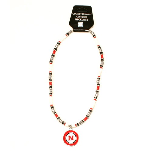 Nebraska Cornhuskers Necklace - 18" Natural Shell With Pendant - $7.50 Each - Nebraska Huskers