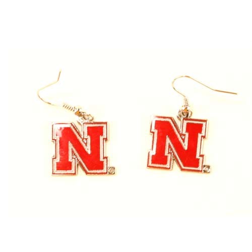 Nebraska Earrings - MINX Style Logo Dangle Earrings - 12 Pair For $27.00 - Nebraska Huskers