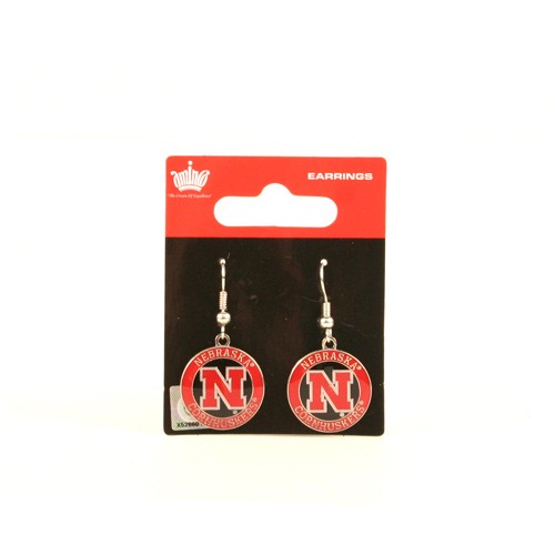 Nebraska Earrings - The Circle - 12 Pair For $30.00 - Nebraska Huskers