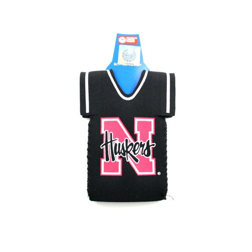 Nebraska Huskers Huggies - Black Jersey Style Bottle Huggies - 12 For $18.00 - Nebraska Huskers