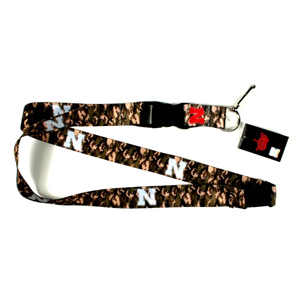 Nebraska Huskers Lanyards - Army Camo Style - Premium 2Sided - 12 For $30.00 - Nebraska Huskers