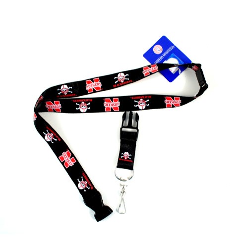 Nebraska Huskers Lanyards - PSG Style - BLACK - 12 For $24.00 - Nebraska Huskers