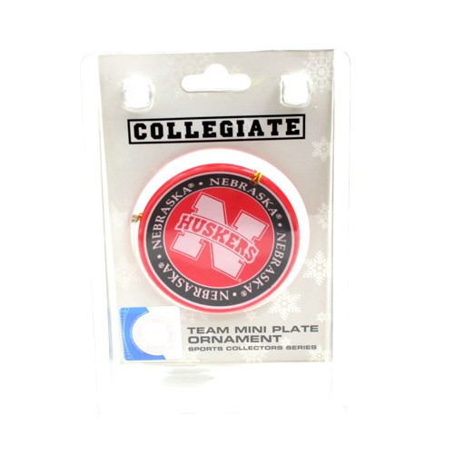 Nebraska Huskers Ornaments - Mini Plate Style Ornaments - 12 For $30.00 - Nebraska Huskers