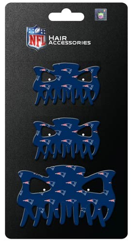 New England Patriots - 3PC Hairclip Set - $3.00 Per Set - Wholesale New England Patriots - Patriots Merchandise 2