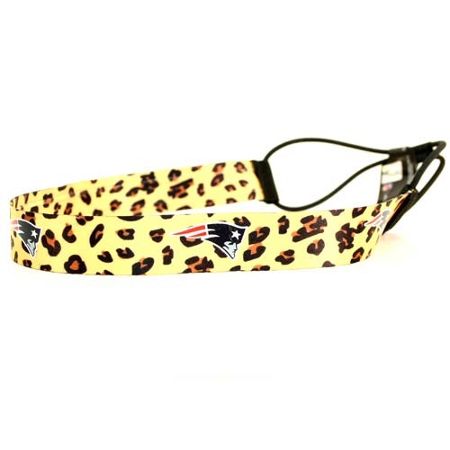 New England Patriots - Leopard Print Headbands - 12 For $9.00 - Wholesale New England Patriots - Patriots Merchandise