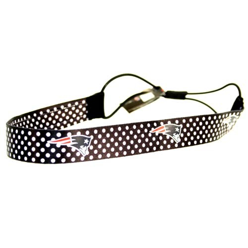 New England Patriots - Polka Dot Headbands - 12 For $9.00 - Wholesale New England Patriots - Patriots Merchandise