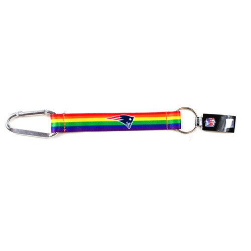New England Patriots Carabiners - 8" Rainbow Style - 12 For $24.00 - Wholesale New England Patriots - Patriots Merchandise