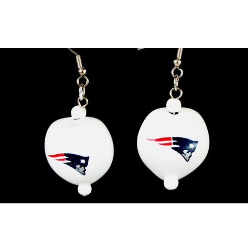 New England Patriots Earrings - KuKui Style Earrings - 12 Pair For $9.00 - Wholesale New England Patriots - Patriots Merchandise 2