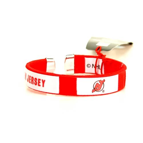 New Jersey Devils Bracelets - Ribbon Bracelets - (Pattern May Be Different Than Pictured) - 12 For $18.00 - New Jersey Devils