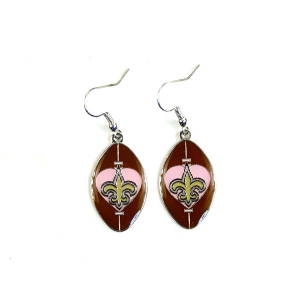 New Orleans Saints Earrings - Love Football Series - $3.00 Per Pair - Wholesale New Orleans Saints Product - Saints Merchandise