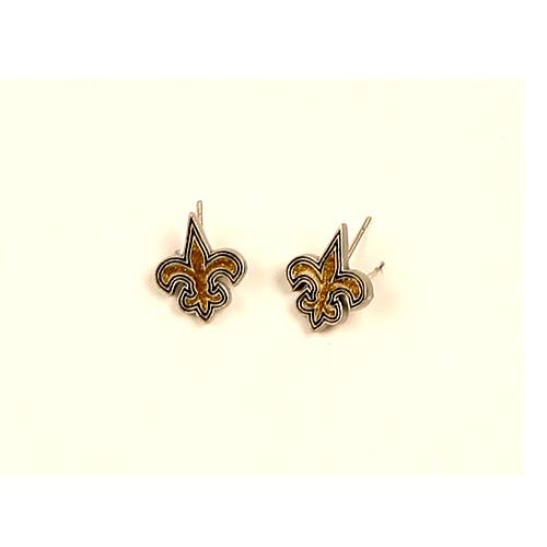 New Orleans Saints Studded Earrings $2.75 Per Pair - Wholesale New Orleans Saints Product - Saints Merchandise