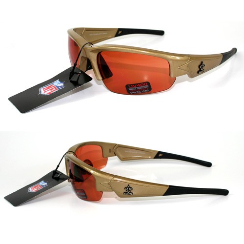 New Orleans Saints Sunglasses - Gold Dynasty Style - 12 Pair For $60.00 - Wholesale New Orleans Saints Product - Saints Merchandise