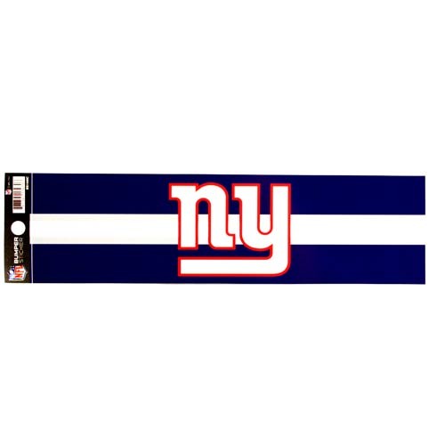New York Giants - 3"x12" Fan Zone Bumper Stickers - 12 For $15.00 - Wholesale New York Giants Product - Giants Merchandsie 2