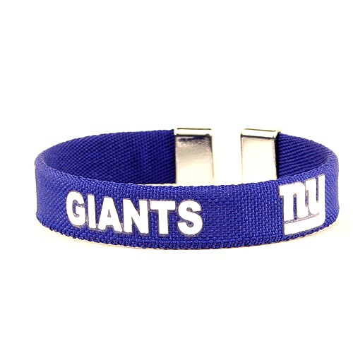 New York Giants Bracelets - Ribbon Style - (Pattern May Be Different Then Pictured) - 12 For $27.00 - Wholesale New York Giants Product - Giants Merchandsie 2