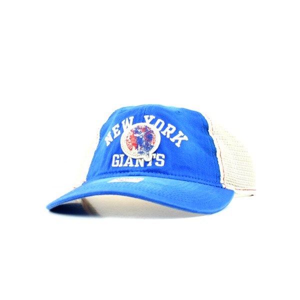 New York Giants Caps - Women's Throwback Logo - Blue With White Mesh - 12 For $60.00 - Wholesale New York Giants Product - Giants Merchandsie