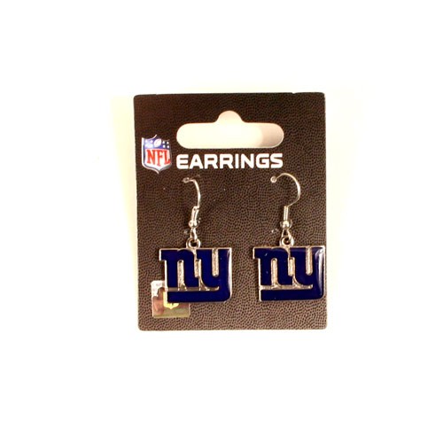 New York Giants Earrings - Classic Amco Style Dangle - 12 Pair For $30.00 - Wholesale New York Giants Product - Giants Merchandsie