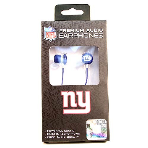 New York Giants Headphones - Slimline Series - $5.00 Each - Wholesale New York Giants Product - Giants Merchandsie