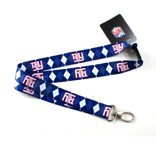 New York Giants Lanyards - Argyle Style Lanyards - 12 For $24.00 - Wholesale New York Giants Product - Giants Merchandsie