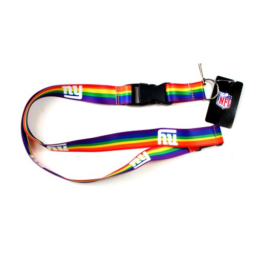 New York Giants Lanyards - Premium Rainbow Style - 12 For $30.00 - Wholesale New York Giants Product - Giants Merchandsie