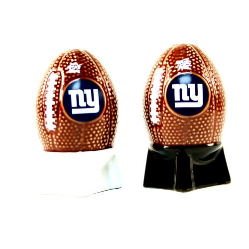 New York Giants Merchandise - Football Style Salt And Pepper Shakers - 12 Sets For $24.00 - Wholesale New York Giants Product - Giants Merchandsie