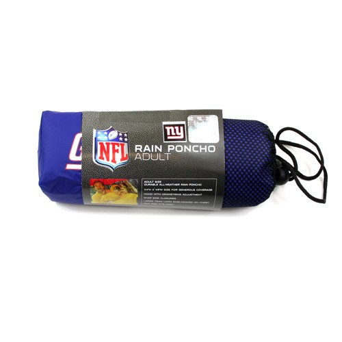 New York Giants Poncho - Adult Poncho With Drawstring Hood - 2 For $10.00 - Wholesale New York Giants Product - Giants Merchandsie 2