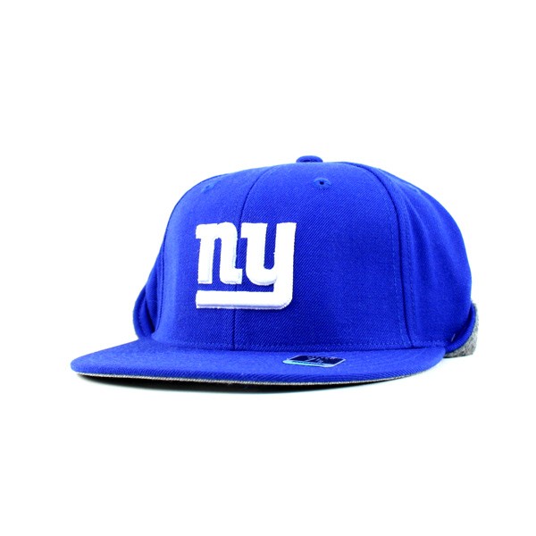 New York Giants Super Caps - Installed Winter Headband Fold Down - Fitted - Assorted Sizes - 3 For $30.00 - Wholesale New York Giants Product - Giants Merchandsie