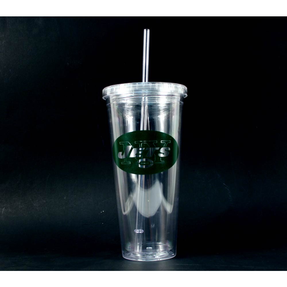 New York Jets - 24OZ Sip N Go Straw Tumblers - Double Walled - 12 For $48.00 - Wholesale New York Jets Products - Jets Merchandise 2