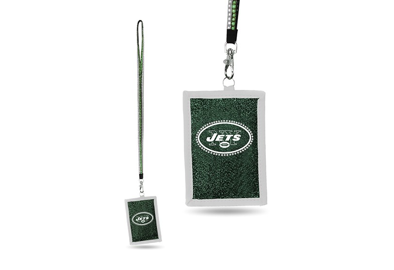 New York Jets Bling - Bling Lanyards With ID Holder - 12 For $30.00 - Wholesale New York Jets Products - Jets Merchandise