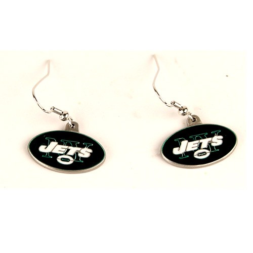 New York Jets Earrings - Dangle Earrings $2.75 Per Pair - Wholesale New York Jets Products - Jets Merchandise 2