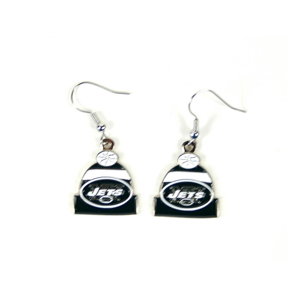 New York Jets Earrings - The KNITSTER - 12 Pair For $33.00 - Wholesale New York Jets Products - Jets Merchandise 2