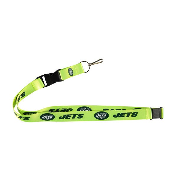 New York Jets Lanyards - Premium 2-Sided FULL Neon - 12 For $30.00 - Wholesale New York Jets Products - Jets Merchandise