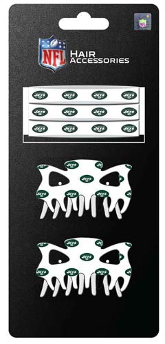 New York Jets Merchandise - 5PC PONY/HAIRCLIP Set - $3.00 Per Set - Wholesale New York Jets Products - Jets Merchandise 2
