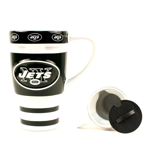 New York Jets Mugs - 15OZ Ceramic Sculpted Travel Mugs - 12 Mugs For $96.00 - Wholesale New York Jets Products - Jets Merchandise 2