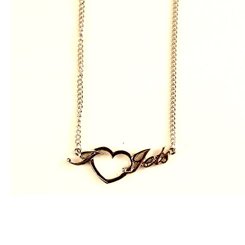 New York Jets Necklace - Heart Style - $4.00 Each - Wholesale New York Jets Products - Jets Merchandise 2