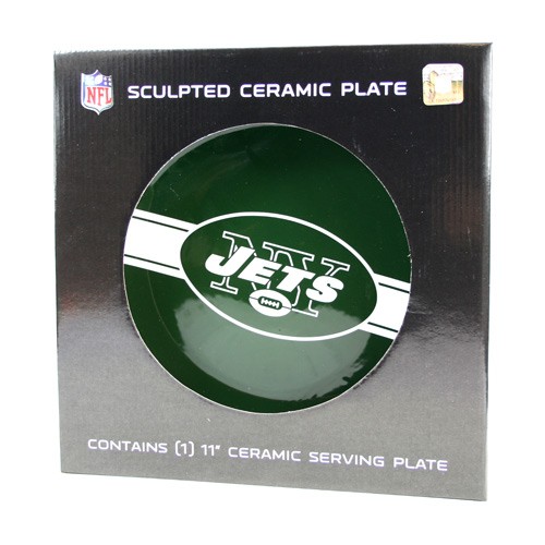 New York Jets Plates - 11" Ceramic Dinner Plates - 4 For $20.00 - Wholesale New York Jets Products - Jets Merchandise