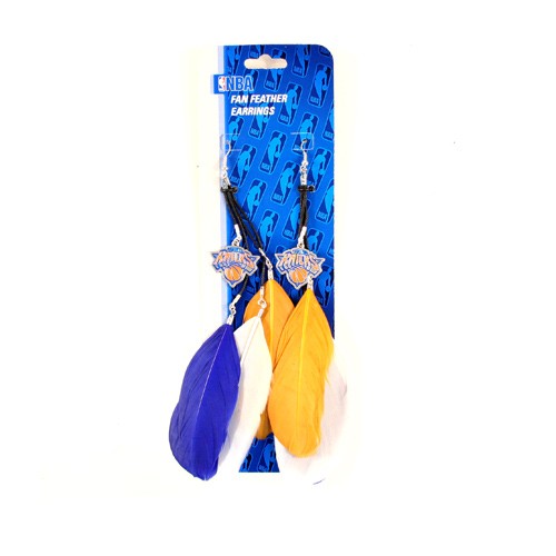 New York Knicks Earrings - Feather Dangle Style - $2.75 Per Pair - New York Knicks