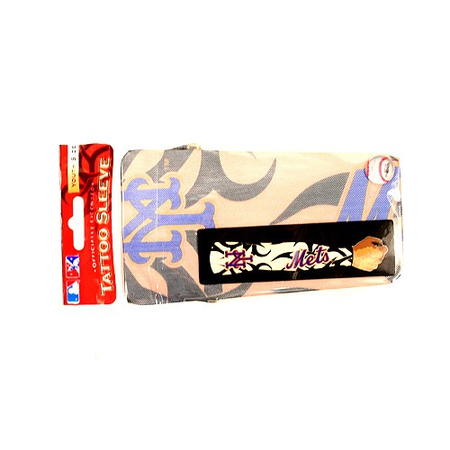 New York Mets Baseball - Arm Tattoo Sleeve - YOUTH Size Tribal - 12 For $18.00 - Wholesale New York Mets Products - Mets Merchandise