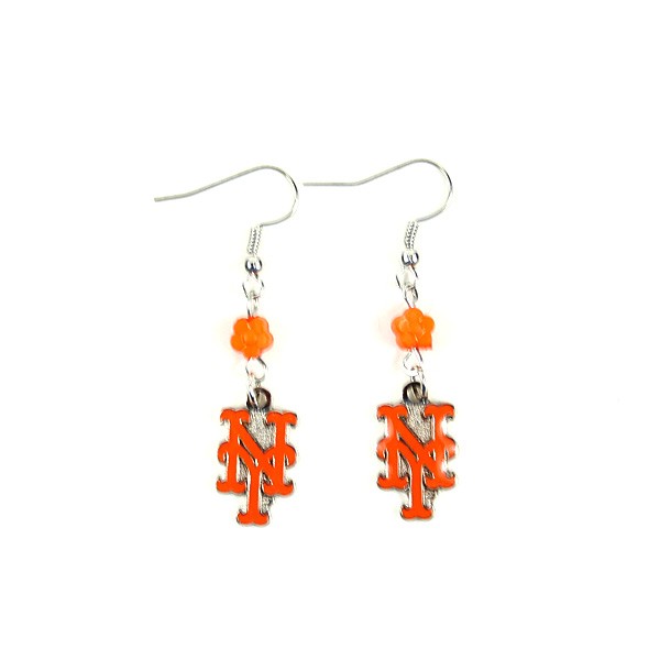 New York Mets Earrings - The SOPHIE Style Dangle - 12 Pair For $36.00 - Wholesale New York Mets Products - Mets Merchandise